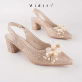 Viditi Mirela Sling Back Block Heels 5cm