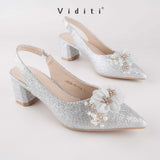 Viditi Mirela Sling Back Block Heels 5cm