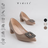 Viditi Crystal Block Heels 4 cm | Sepatu Import Wanita