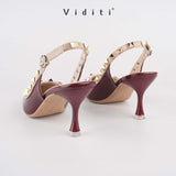 Valencia Glossy Sling Back Heels 7 cm by Viditi