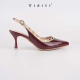 Valencia Glossy Sling Back Heels 7 cm by Viditi