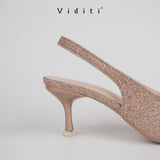 Viditi Natasha Sling Back Heels 6 cm | Shoes | Sepatu Import Wanita | Nikah | Sangjit | Prewed