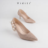 Viditi Sabrina Glitter 6 cm | Shoes | Sepatu Import Wanita | Tumit | Hak Tinggi | Pesta | Wedding