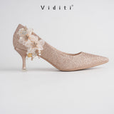 Viditi Sabrina Glitter 6 cm | Shoes | Sepatu Import Wanita | Tumit | Hak Tinggi | Pesta | Wedding