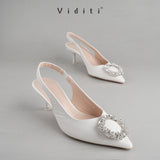 Viditi Rania Sling Back 6 cm | Shoes | Sepatu Import Wanita | Hak Tinggi | Wedding | Seserahan