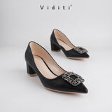 Viditi Crystal Block Heels 4 cm | Sepatu Import Wanita
