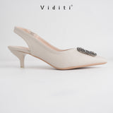 Viditi Crystal Sling Back Heels 4 cm | Shoes | Sepatu Import Wanita | Tumit | Hak Tinggi