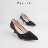 Viditi Esme Leather Heels 4 cm | Shoes | Sepatu Import Wanita | Tumit | Hak Tinggi | Polos | Pesta