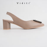 Viditi Crystal Sling Back Block Heels 4 cm | Shoes | Sepatu Import Wanita Pesta | Wisuda | Seserahan