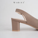 Viditi Crystal Sling Back Block Heels 4 cm | Shoes | Sepatu Import Wanita Pesta | Wisuda | Seserahan