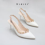Valencia Glossy Sling Back Heels 7 cm by Viditi