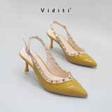 Valencia Glossy Sling Back Heels 7 cm by Viditi