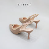 Valencia Glossy Sling Back Heels 7 cm by Viditi