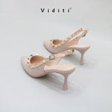 Valencia Glossy Sling Back Heels 7 cm by Viditi