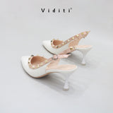 Valencia Glossy Sling Back Heels 7 cm by Viditi