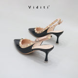 Valencia Glossy Sling Back Heels 7 cm by Viditi