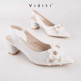 Viditi Mirela Sling Back Block Heels 5cm