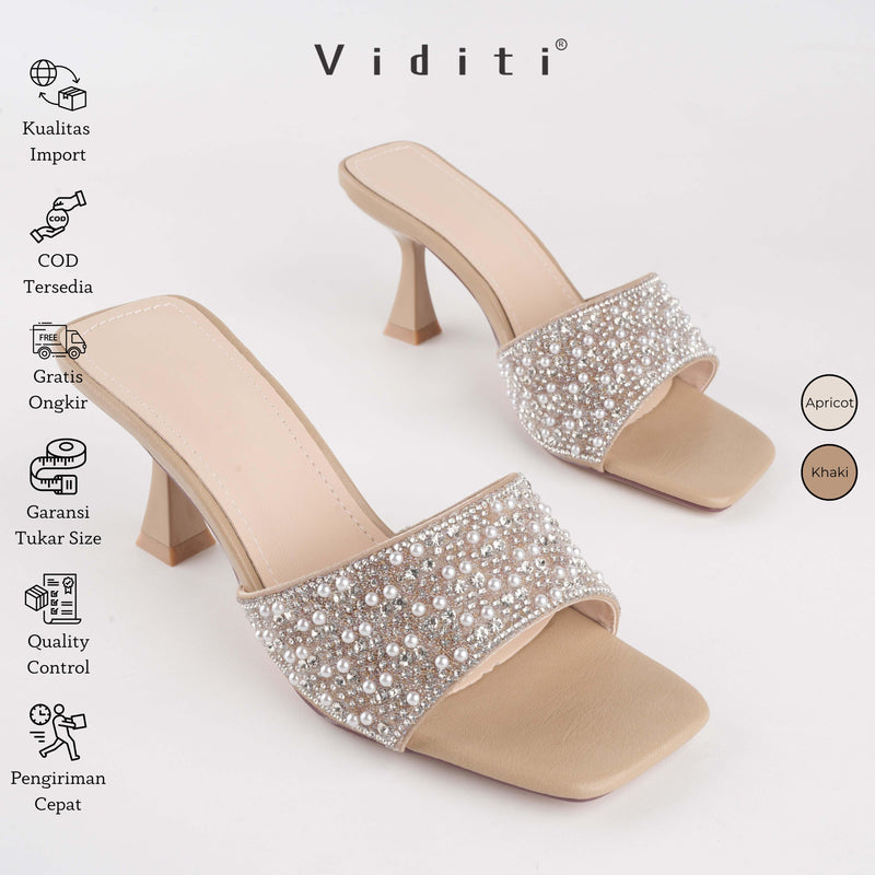 Viditi Caira Sandal 7 cm | Shoes | Sendal Import Wanita | Santai | Jalan | Harian | Heels