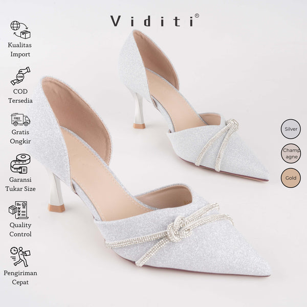 Viditi Nerina Heels 7 cm | Shoes | Sepatu Import Wanita | Wedding | Nikahan | Wisuda | Seserahan