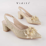 Viditi Mirela Sling Back Block Heels 5cm