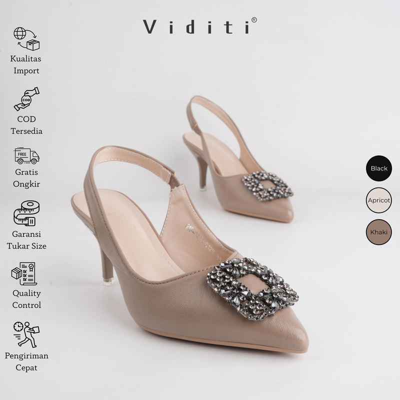 Crystal Sling Back 6 cm by Viditi