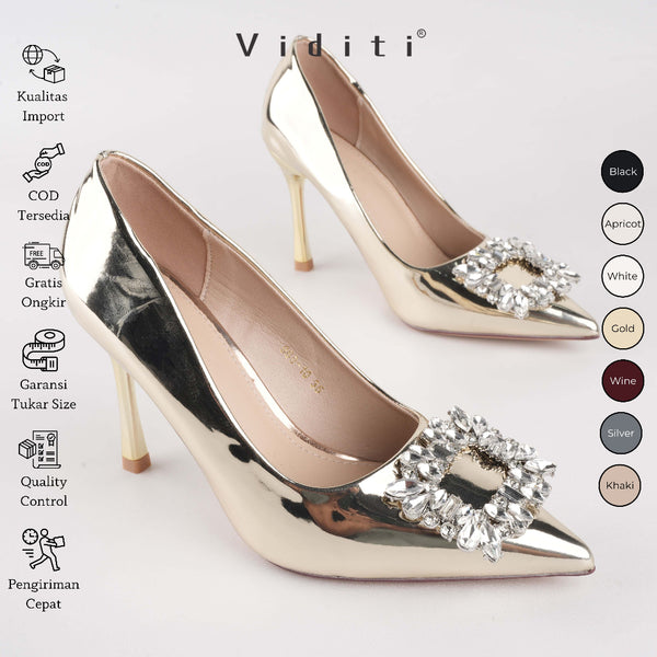 Viditi Nancy High Heels 9 cm | Shoes | Sepatu Import Wanita | Hak Tinggi | Pesta | Wedding
