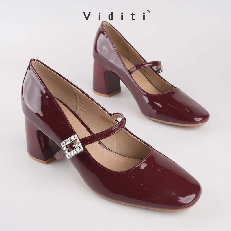 Viditi Flora Block Heels 7 cm | Shoes | Sepatu Import Wanita | Nikahan | Wisuda | Sangjit | Prewed