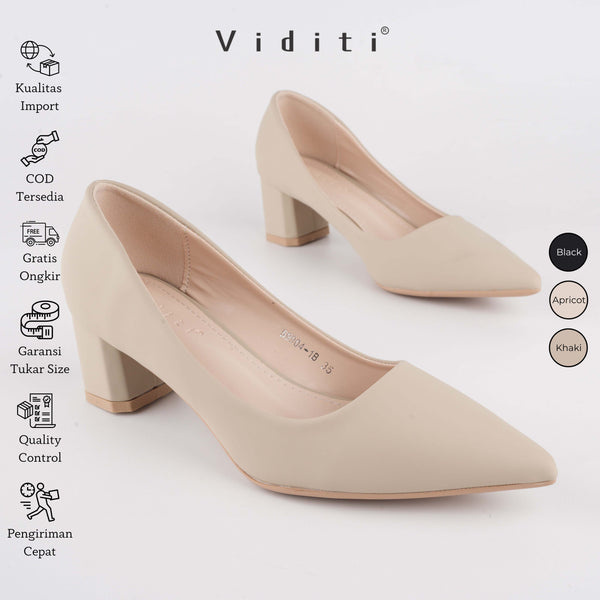 Viditi Freya Doff Block Heels 4 cm | Shoes | Sepatu Import Wanita | Tumit | Hak Tinggi | Pesta