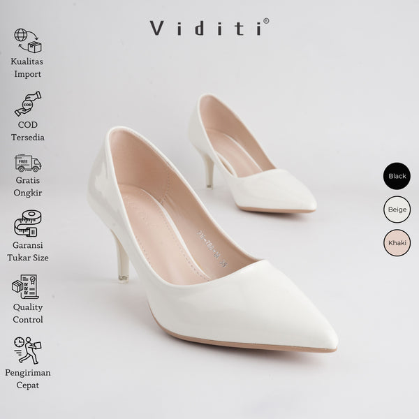 Viditi Grace Glossy Heels 6 cm | Shoes | Sepatu Import Wanita | Nikahan | Wisuda | Seserahan