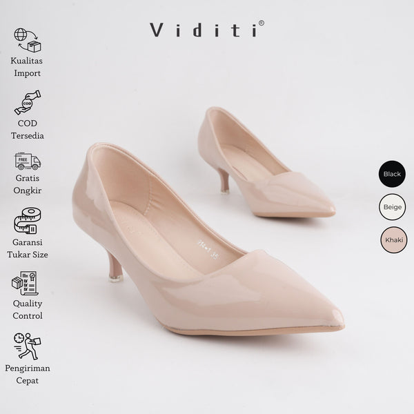 Viditi Esme Glossy Heels 4 cm | Shoes | Sepatu Import Wanita | Nikahan | Wisuda | Seserahan | Kuliah