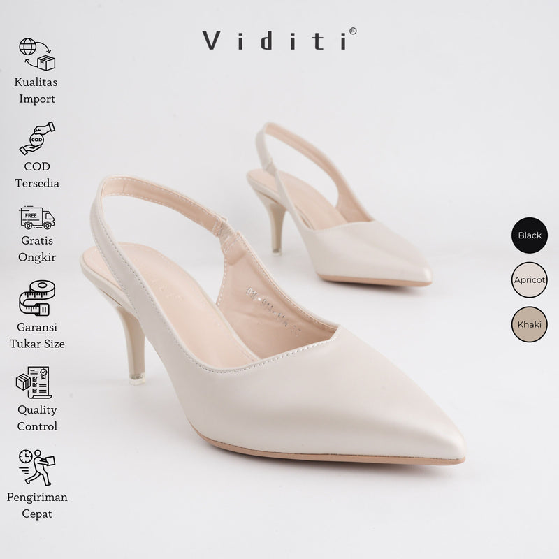 Viditi Sella Doff Heels 6 cm | Shoes | Sepatu Import Wanita | Polos | Nikahan | Wisuda | Seserahan