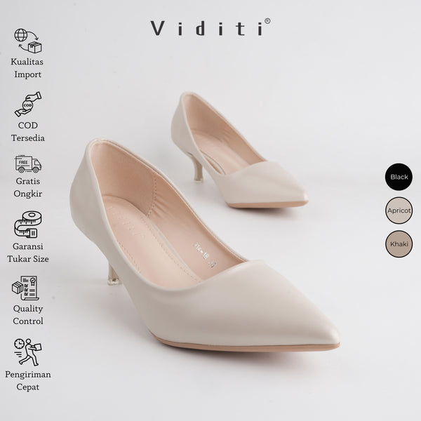 Viditi Esme Doff Heels 4 cm | Shoes | Sepatu Import Wanita | Tumit | Hak Tinggi | Seserahan