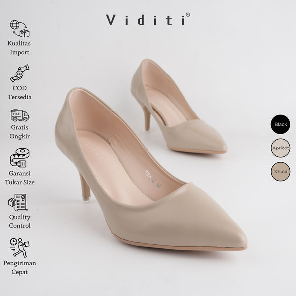 Viditi Grace Doff Heels 6 cm | Shoes | Sepatu Import Wanita | Hak Tinggi | Polos | Pesta | Wedding