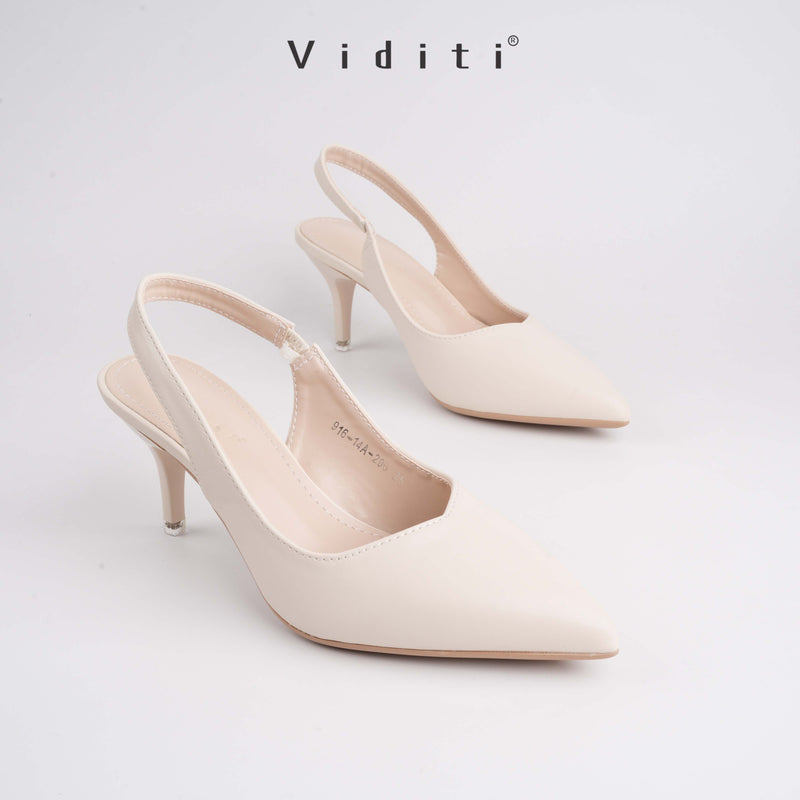 Viditi Sella Leather Heels 6 cm | Shoes | Sepatu Import Wanita | Tumit | Polos | Pesta