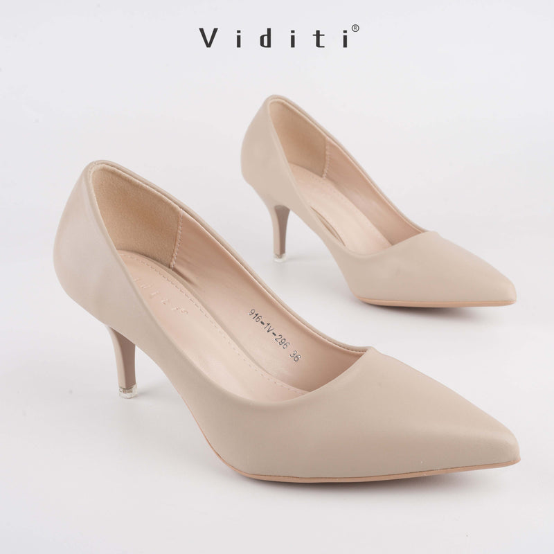 Viditi Grace Leather Heels 6 cm | Shoes | Sepatu Import Wanita | Tumit | Hak Tinggi | Polos | Pesta
