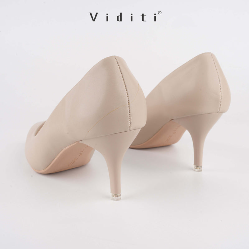 Viditi Grace Leather Heels 6 cm | Shoes | Sepatu Import Wanita | Tumit | Hak Tinggi | Polos | Pesta