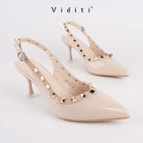 Valencia Glossy Sling Back Heels 7 cm by Viditi