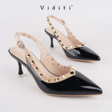 Valencia Glossy Sling Back Heels 7 cm by Viditi