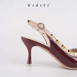 Valencia Glossy Sling Back Heels 7 cm by Viditi