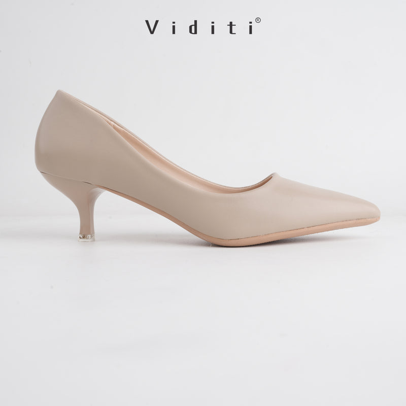 Viditi Esme Leather Heels 4 cm | Shoes | Sepatu Import Wanita | Tumit | Hak Tinggi | Polos | Pesta
