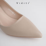 Viditi Esme Leather Heels 4 cm | Shoes | Sepatu Import Wanita | Tumit | Hak Tinggi | Polos | Pesta
