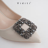 Viditi Crystal Heels 4 cm | Shoes | Sepatu Import Wanita | Tumit | Hak Tinggi | Wedding | Seserahan