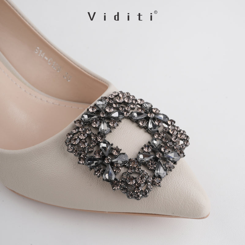 Viditi Crystal Heels 4 cm | Shoes | Sepatu Import Wanita | Tumit | Hak Tinggi | Wedding | Seserahan