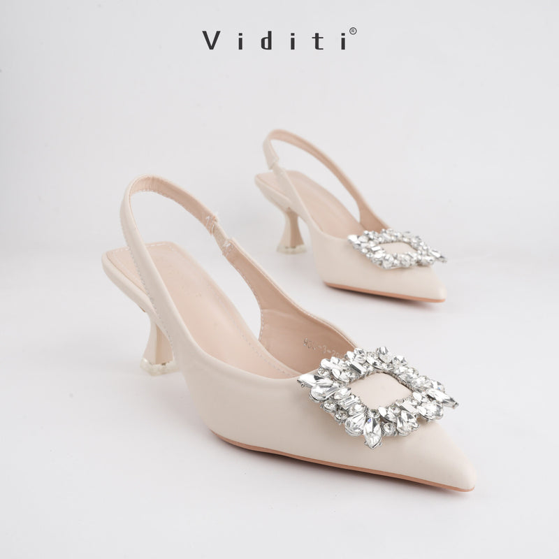 Viditi Ciara Sling Back Heels 5 cm | Shoes | Sepatu Import Wanita | Wedding | Wisuda | Seserahan