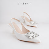 Viditi Ciara Sling Back Heels 5 cm | Shoes | Sepatu Import Wanita | Wedding | Wisuda | Seserahan