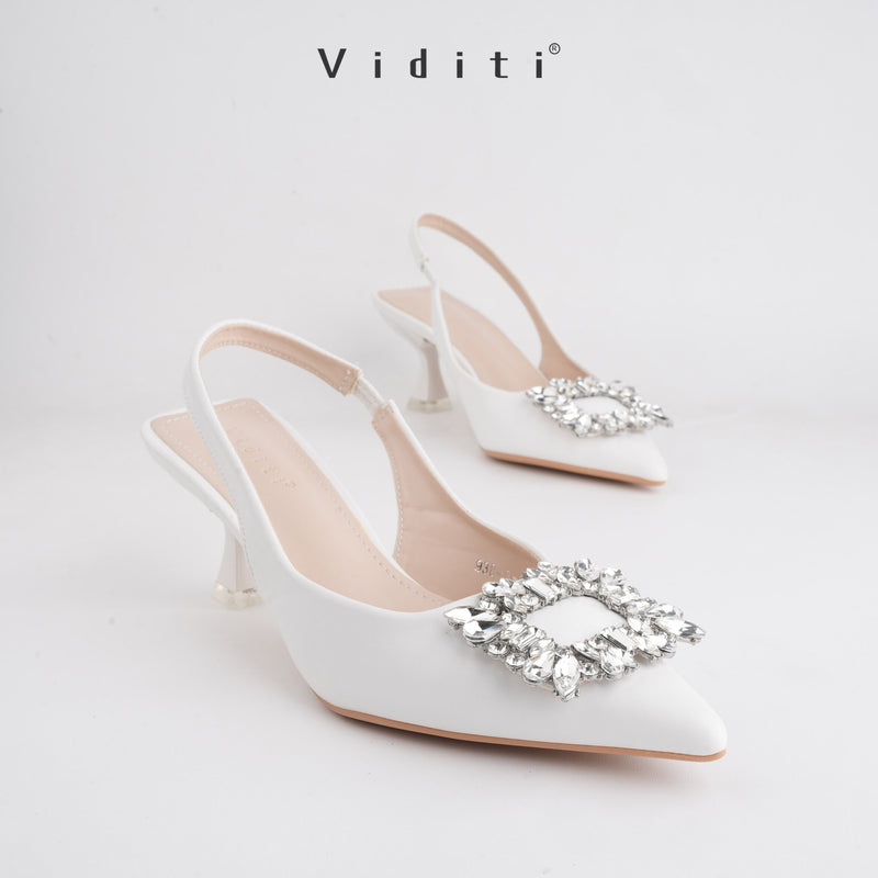 Viditi Ciara Sling Back Heels 5 cm | Shoes | Sepatu Import Wanita | Wedding | Wisuda | Seserahan