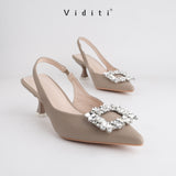 Viditi Ciara Sling Back Heels 5 cm | Shoes | Sepatu Import Wanita | Wedding | Wisuda | Seserahan