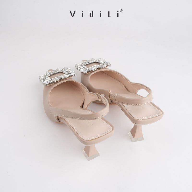 Viditi Ciara Sling Back Heels 5 cm | Shoes | Sepatu Import Wanita | Wedding | Wisuda | Seserahan