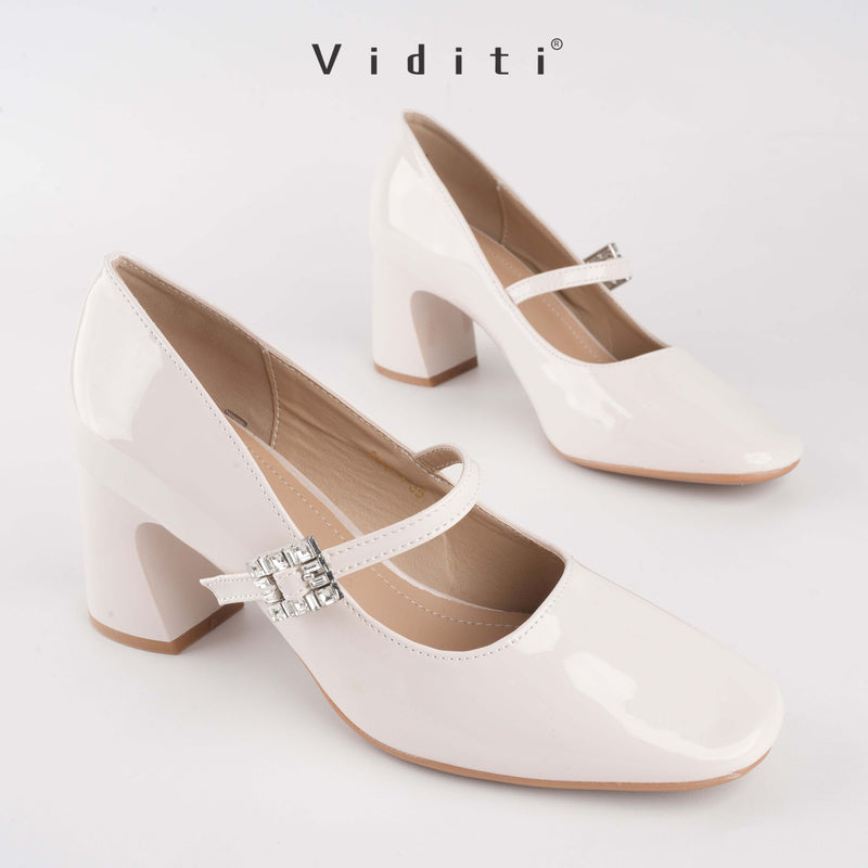 Viditi Flora Block Heels 7 cm | Shoes | Sepatu Import Wanita | Nikahan | Wisuda | Sangjit | Prewed