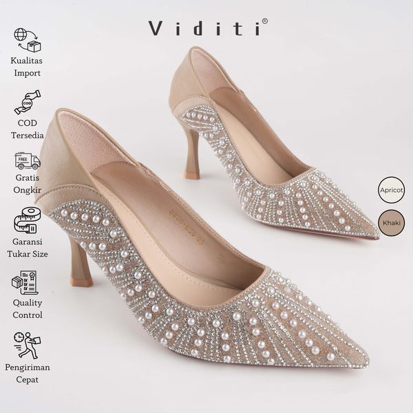 Viditi Florentia Heels 7 cm | Shoes | Sepatu Import Wanita | Wedding | Nikahan | Wisuda | Seserahan
